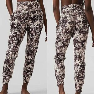 Athleta Black and White Patterned Joggers